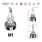 MTF MaxBeam H1 6000k  MB01K6