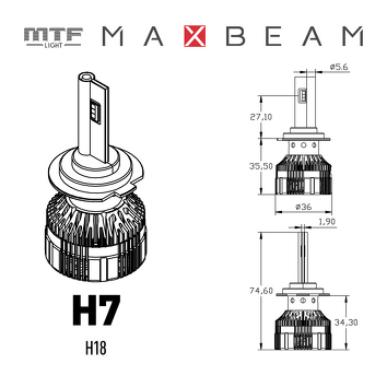 H18 MTF MaxBeam <span>лампы автомобильные светодиод 6000K</span>