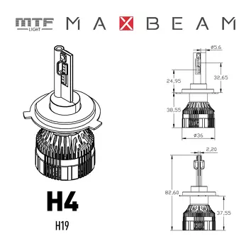 H19 MTF MaxBeam <span>лампы автомобильные светодиод 6000K</span>