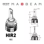 MTF MaxBeam HIR2 6000k  MBH2K6