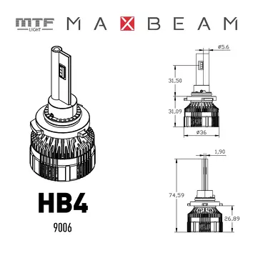 HB4 MTF MaxBeam <span>лампы автомобильные светодиод 6000K</span>