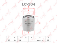 Масляный фильтр Lynx LC-504 LC-504