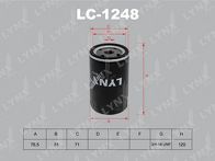 Масляный фильтр Lynx LC-1248 LC-1248