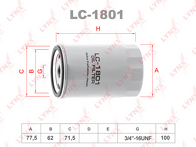 Масляный фильтр Lynx LC-1801 LC-1801