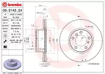 Тормозной диск Brembo Prime Line 09.5142.24 для BMW 5 серии E34