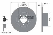 Тормозной диск Textar 92042103 для BMW 5 серии E34