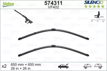 Valeo Silencio Flat VF402 <span>щетки стеклоочистителя 650/650 мм</span>