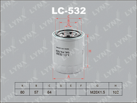 Масляный фильтр Lynx LC-532 LC-532
