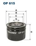 Масляный фильтр Filtron OP 615 OP 615