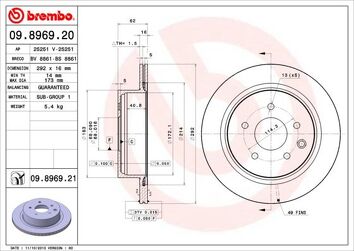 Brembo Prime Line 09.8969.20 <span>тормозной диск вентилируемый</span>