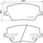 Передние тормозные колодки Brembo P 23 170 для Fiat Tipo 2 пок. / хэтчбек
