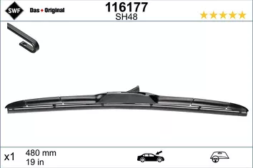 SWF Hybrid 116185 + 116177 <span>щетки стеклоочистителя 650/480 мм</span>