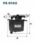 Топливный фильтр Filtron  PS 974/2