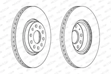Тормозной диск Ferodo DDF1305 для Audi TT 8S