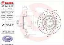 Тормозной диск Brembo Xtra Line  08.B413.1X