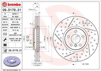 Brembo Prime Line 09.D179.21 <span>тормозной диск </span>