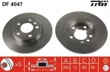 Тормозные диски TRW  DF4047
