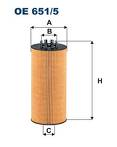 Масляный фильтр Filtron OE 651/5 OE 651/5