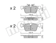 Задние тормозные колодки Metelli 22-1121-0 для Volvo S90 2 пок. / 234 / рестайлинг