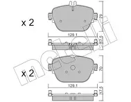 Задние тормозные колодки Metelli 22-1138-0 для Mercedes-Benz GLC-Class X253