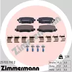 Задние тормозные колодки Zimmermann 25733.170.2 для Jeep Compass 2 пок.