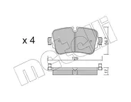 Задние тормозные колодки Metelli 22-1130-0 для Audi A6 C8 / седан