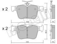 Задние тормозные колодки Metelli  22-0981-0