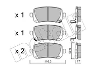 Задние тормозные колодки Metelli 22-0864-0 для Dodge Journey 1 пок.