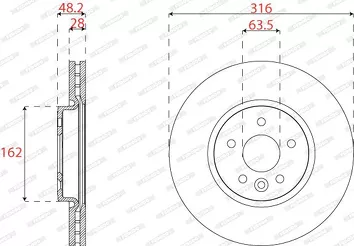 Ferodo DDF2794C <span>тормозной диск вентилируемый</span>
