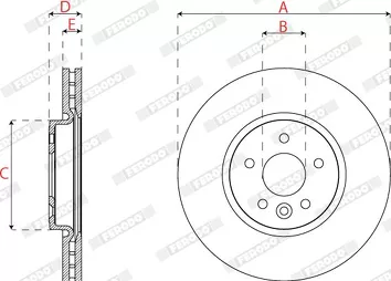 Ferodo DDF2794C <span>тормозной диск вентилируемый</span>