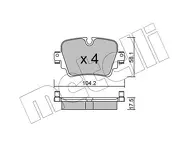 Задние тормозные колодки Metelli 22-1036-0 для Jaguar F-Type X152