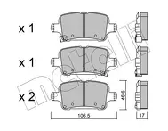 Задние тормозные колодки Metelli 22-1116-0 для Opel Astra K / хэтчбек / рестайлинг