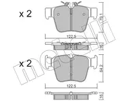 Задние тормозные колодки Metelli 22-1135-0 для Mercedes-Benz GLC-Class X253