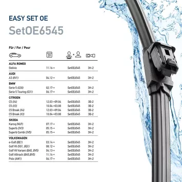 Hella EasySets SetOE6545 <span>щетки стеклоочистителя 650/450 мм</span>