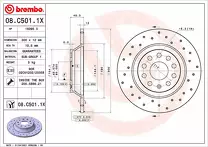 Тормозной диск Brembo Xtra Line  08.C501.1X