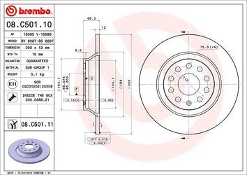 Brembo Prime Line 08.C501.11 <span>тормозной диск полный</span>