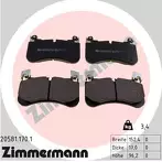 Передние тормозные колодки Zimmermann 20581.170.1 для Land Rover Discovery 5 пок. / рестайлинг