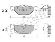 Задние тормозные колодки Metelli 22-0642-0 для BMW X1 E84 / рестайлинг