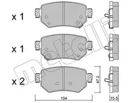 Задние тормозные колодки Metelli 22-1159-0 для Mazda 6 GJ, GL / универсал / рестайлинг