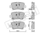 Задние тормозные колодки Metelli 22-0729-0 22-0729-0