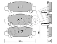Задние тормозные колодки Metelli  22-0414-0