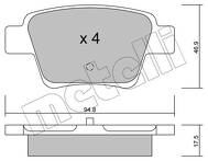 Задние тормозные колодки Metelli 22-0639-0 22-0639-0