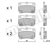 Задние тормозные колодки Metelli  22-0761-0