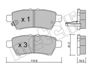 Задние тормозные колодки Metelli  22-0744-0