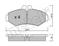 Задние тормозные колодки Metelli 22-0572-0 для Mercedes-Benz G-Class W463