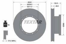 Тормозной диск Textar 93087900 93087900