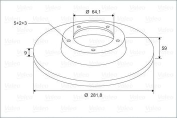 Valeo 297284 <span>тормозной диск полный</span>