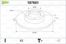 Тормозные диски Valeo 197601 197601