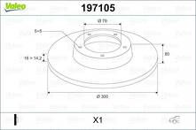 Тормозной диск Valeo  197105