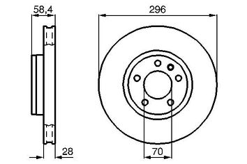 Bosch 0 986 478 593 <span>тормозной диск </span>